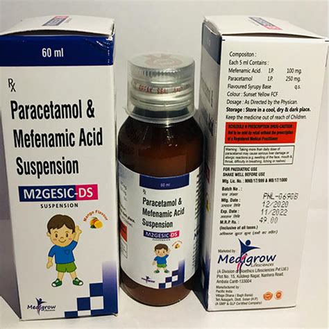 M2gesic DS - Mefenemic Acid 100 MG + Paracetamol 250 MG - MediGrow ...