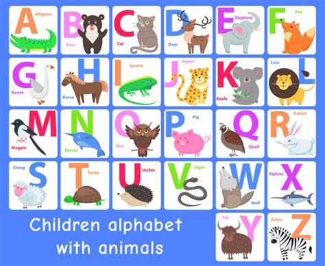 292 Abc Chart Animals Images, Stock Photos, 3D objects, & Vectors | Shutterstock