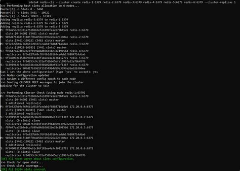 Redis Cluster Tutorial 的图像结果