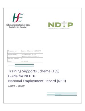 Fillable Online Training Supports Scheme (TSS) Guide for NCHDs ...