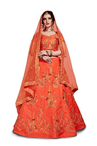 Buy Zeel Clothing Women's Cotton Silk Semi stitched Lehenga Choli (7207 ...