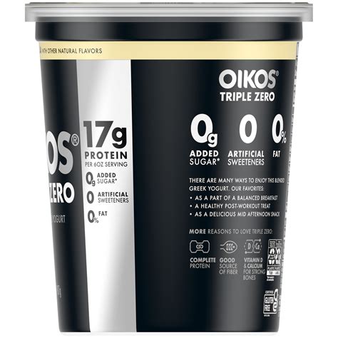 Oikos Triple Zero Vanilla Greek Yogurt 32 oz | Shipt
