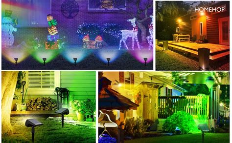 Homehop Solar Garden Lights Outdoor Waterproof 10 LED Decorative Focus ...