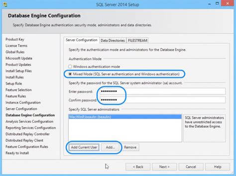 Image result for Authentication Mode for SQL Server 2014 Installation