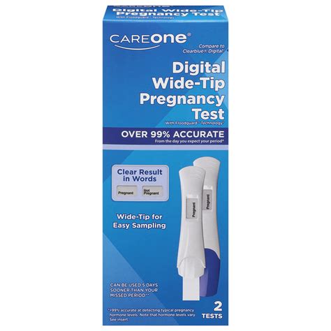 CareOne Pregnancy Test, Wide-Tip, Digital (2 each) Delivery or Pickup ...