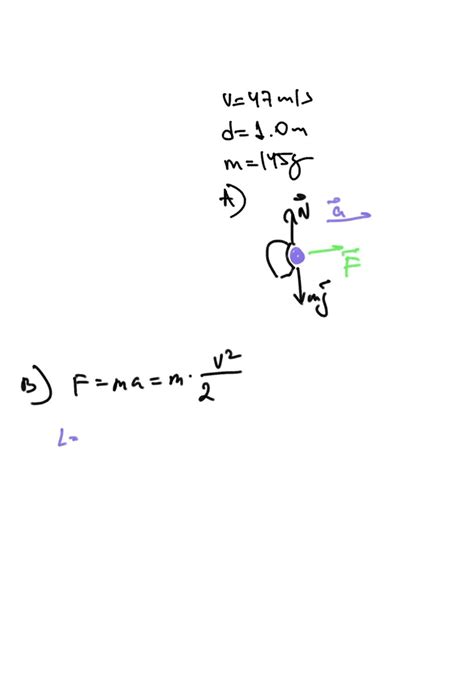 The fastest pitched baseball was clocked at 47 m/s. Assume that the ...