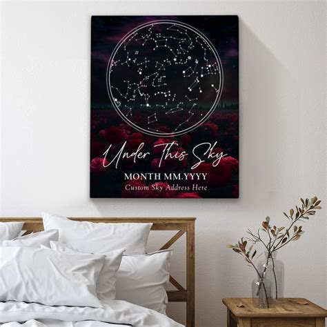 Where We Met Print Personalised Star Map, Night Sky Of Galaxy And ...
