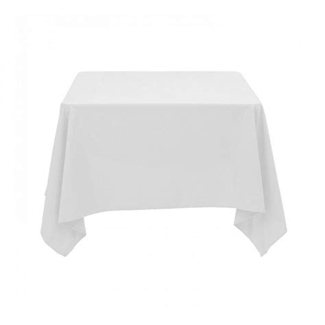 5x White TableCloth Square 137x137cm Fabric Cloth Linen-Look Catering ...