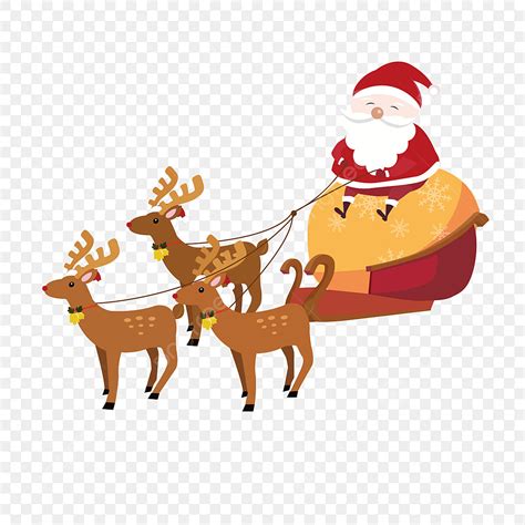 Santa And Sleigh Full Of Gifts Clipart, Santa Sleigh, Christmas, Santa ...
