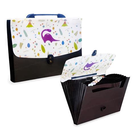 FunBlast File Folder with Handle and Push Lock – Dinosaur Theme ...
