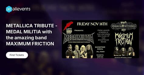 METALLICA TRIBUTE - MEDAL MILITIA with the amazing band MAXIMUM ...