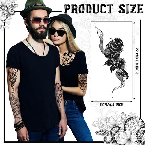 Demissle Realistic 3D Snake Temporary Tattoos - Waterproof & India | Ubuy