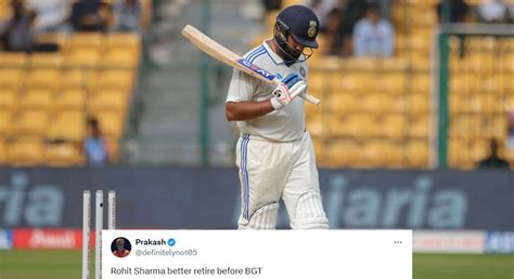 "Better retire before BGT" - Fans react after Rohit Sharma gets out on ...