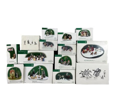 At Auction: Group of Department 56 Christmas Village Accessories and ...