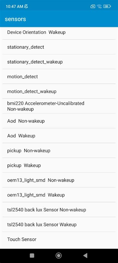 Sketchub • Sensors list