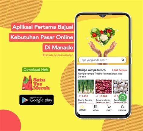 Aplikasi SATU TAS MERAH Solusi Belanja Pasar Secara Online Warga Manado