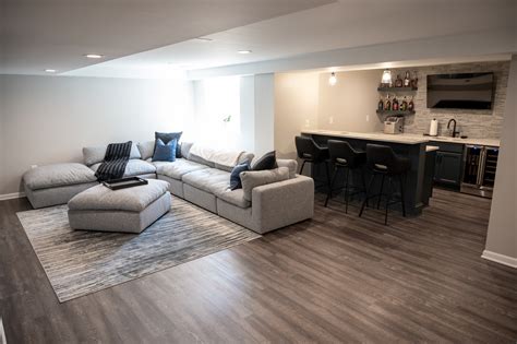 Finished Basement with Large Living Room, Bar Area and Full Bathroom in ...