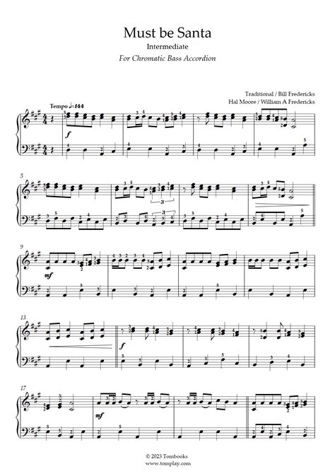 Must Be Santa (Intermediate Level, Free Bass Accordion with Orchestra ...