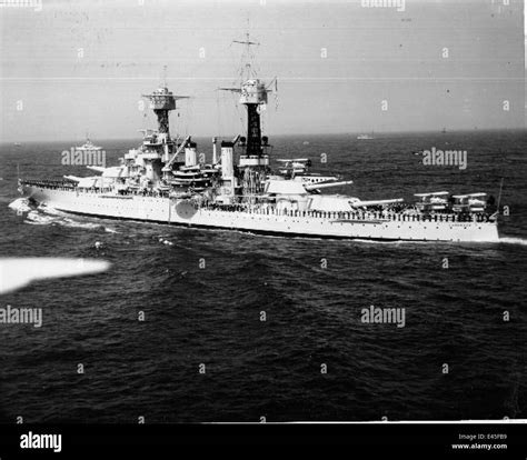 A photograph of the USS Colorado (BB-45), a Colorado-class battleship ...