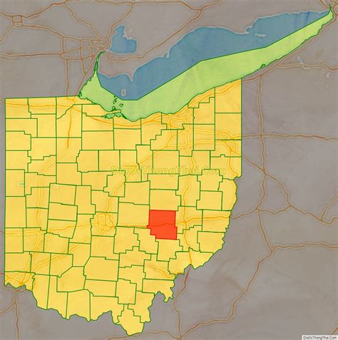 Map of Muskingum County, Ohio - Thong Thai Real