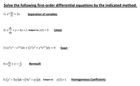 Image result for Solve First Order Differential Equations