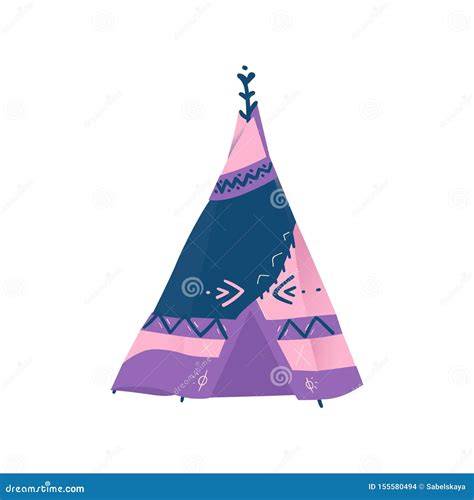 Traditional Wigwam, Teepee or Tipi of American Indian. Stock Vector ...