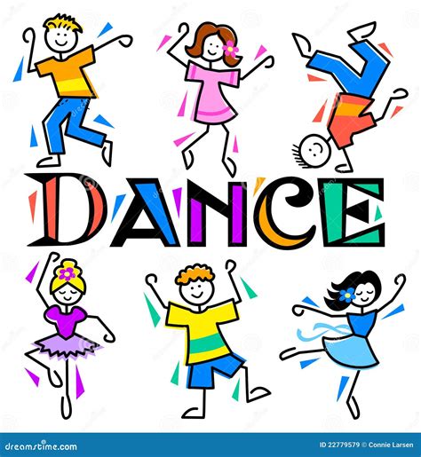 Cartoon Kids Dance/eps stock vector. Illustration of cute - 22779579