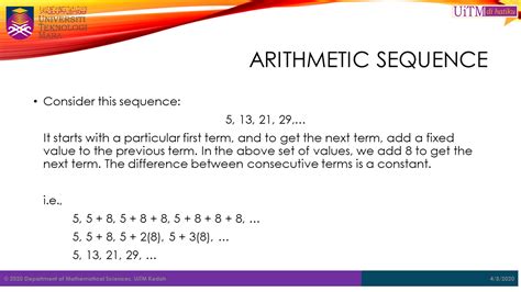 Math. Sc. UiTM Kedah: Sequence