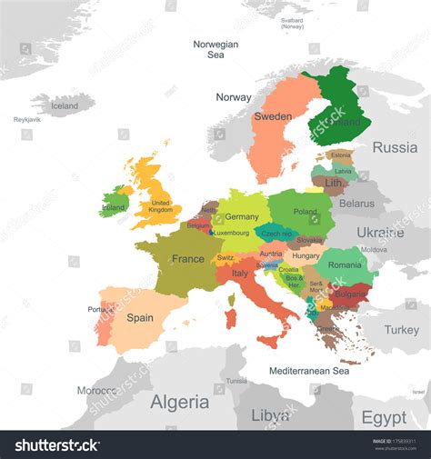 European Union Map Detailed 的图像结果