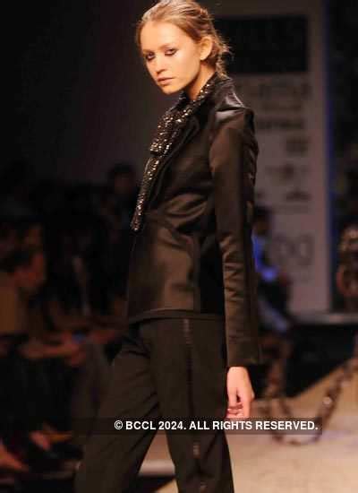 Eugenia presents a creation by designer Rajesh Pratap Singh during Day ...