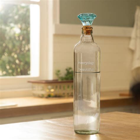Buy Everyday Glass Bottle with Blue Glass Stopper Online - Ellementry ...