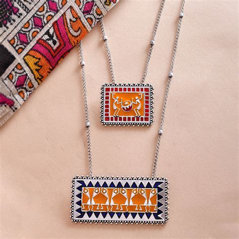 Warli Dhindora Baje Re Layered Necklace – VOYLLA