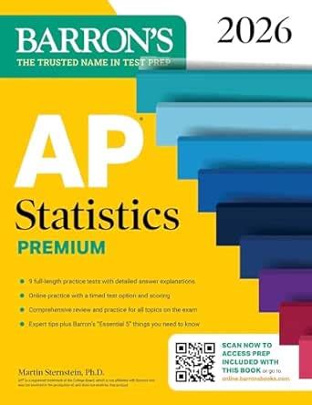 AP Statistics Premium, 2026: Prep Book with 9 Practice Tests ...