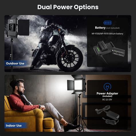 Buy NEEWER 2 Pieces Bi-color 660 LED Video Light and Stand Kit Includes ...