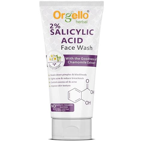 Orgello Herbal Salicylic acid Face Wash 2% |pimples remover face wash ...