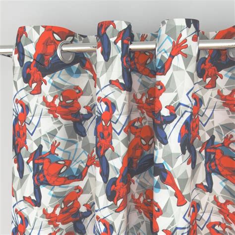 Buy Marvel Spiderman Printed Cotton Semi-Blackout Door Curtain from ...