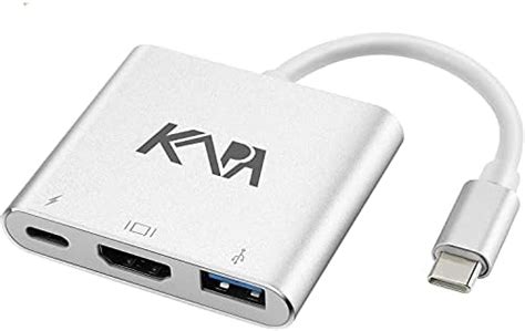 Kapa USB C Type HUB 3 in 1 Adapter, Multi Port Dongle Type-C to USB 3.0 ...
