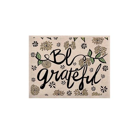 KESS InHouse Pom Graphic Design "Be Grateful" Typography Nature KESS ...