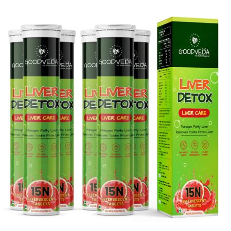 Goodveda Liver Detox Effervescent: 6-15 Tablets - Natural Support for ...