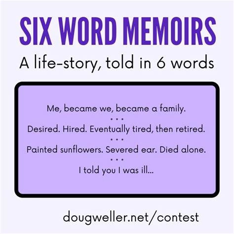 2023 - Example of a Six Word Memoir and how to write a Fantastic One ...