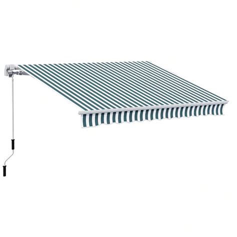 Outsunny Outsunny 4m X 3(M) Garden Patio Manual Awning Canopy Aluminium ...
