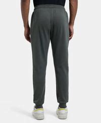 Buy Super Combed Cotton Rich Slim Fit Jogger with Zipper Pockets - Deep ...