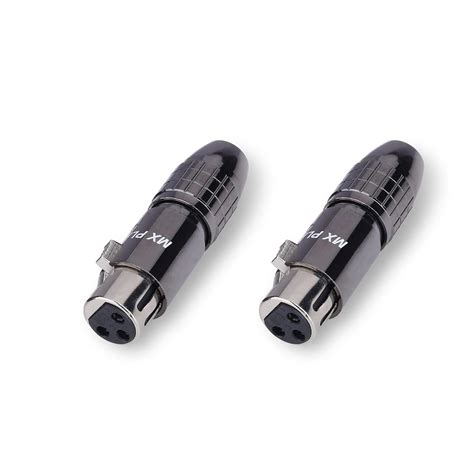 MX 3 Pin Mic Female Extension Connector XLR (Self Locking Platinum Made ...