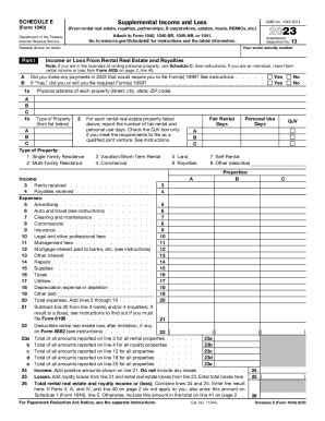 IRS Schedule E (1040 form) | pdfFiller