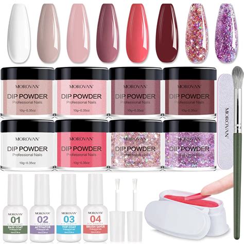 Morovan Dip Powder Nail Kit - 8 Colors Nail Dip India | Ubuy