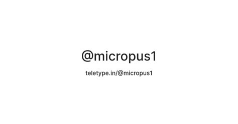 @micropus1 — Teletype