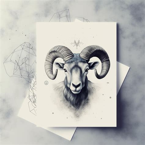 Premium AI Image | Astrology Concept with Aries Drawing