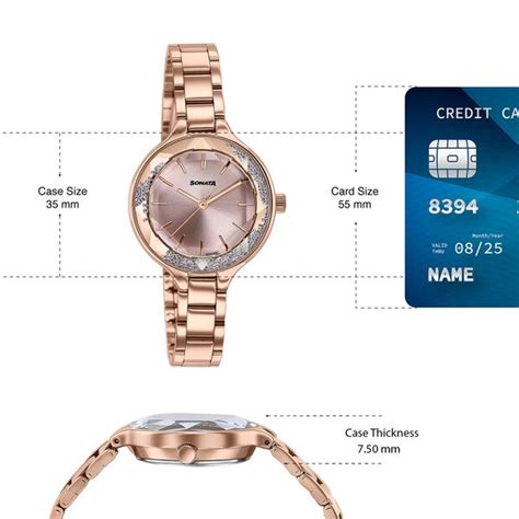 Buy Online Sonata Festive Quartz Analog Pink Dial Rose Gold Metal Strap ...