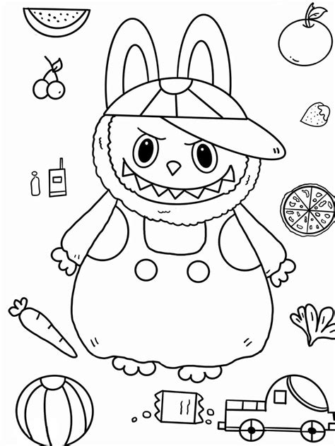 Labubu Coloring Pages Summer