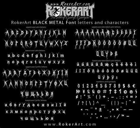 Metal tattoo fonts - Bronctattooaus.com